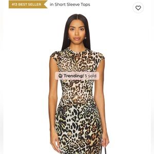 AFRM Leopard Print Blouse in Black and Cream NEW WO TAGS 💛🖤